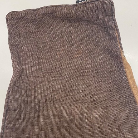 Lovesac brown pillow case cover (needs new zipper) leather/polyester‎ - Picture 10 of 12